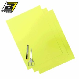 Planches d'adhésif épais BLACKBIRD Jaune fluo