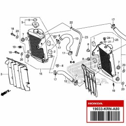 Grille de radiateur droit HONDA 250 CRF