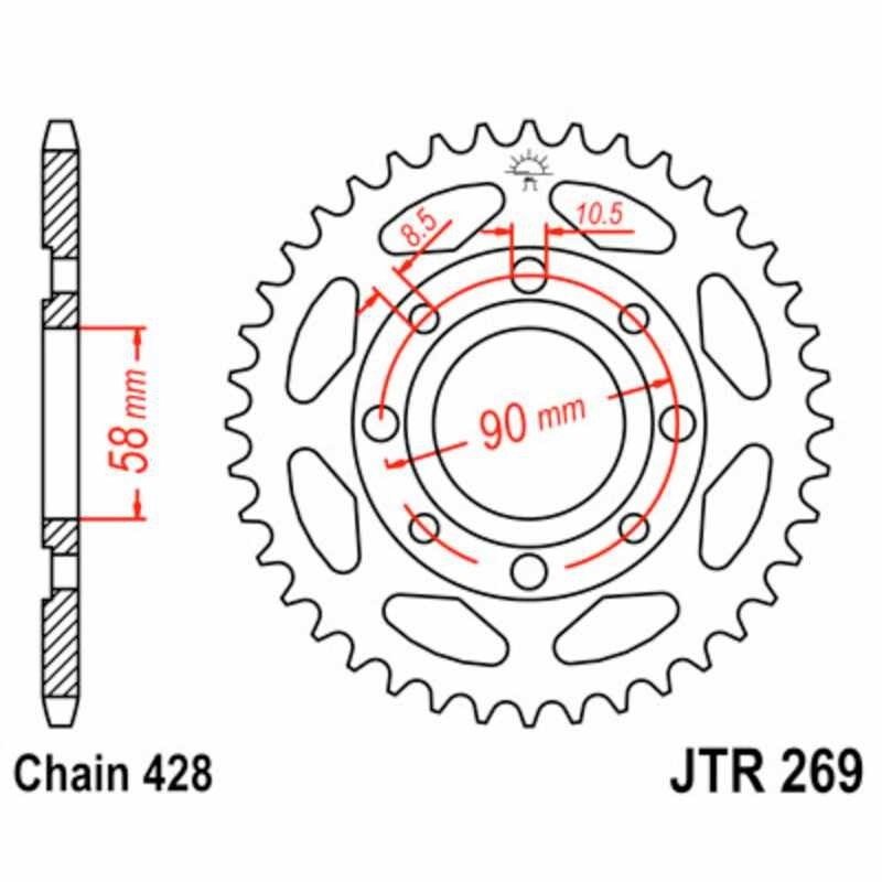 Couronne acier HONDA 125 XLS