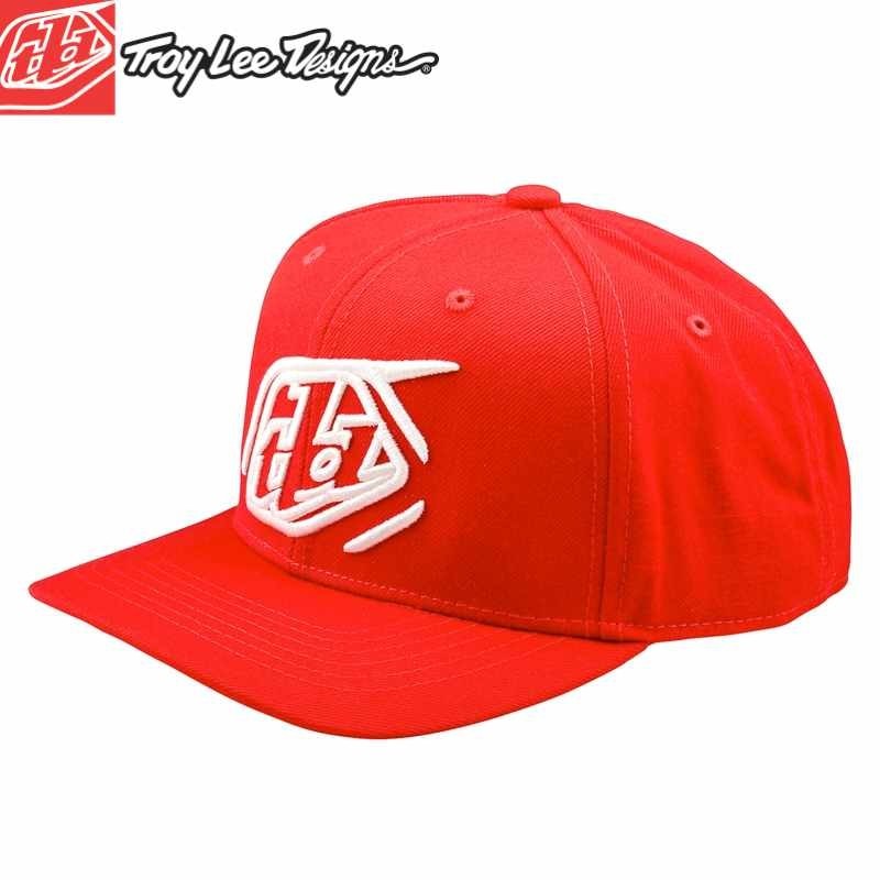 Casquette Troy Lee Designs Badge curved red