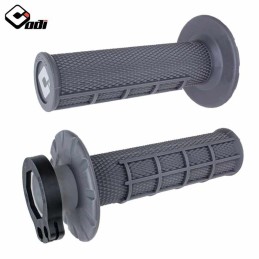 Poignées lock-on ODI MX V2 Half-Waffle graphite