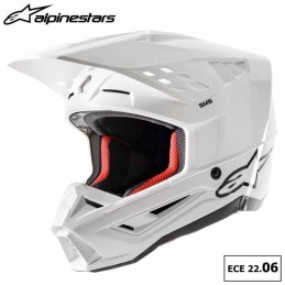 Casque ALPINESTARS SM5 Solid White ECE06