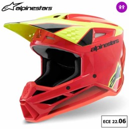 Casque enfant ALPINESTARS SM3 Fray red ECE06