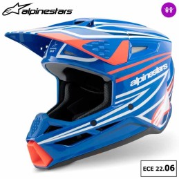 Casque enfant ALPINESTARS SM3 Wurx blue ECE06
