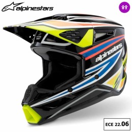 Casque enfant ALPINESTARS SM3 Wurx black ECE06