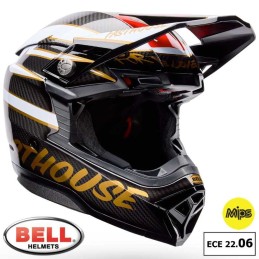 Casque BELL MOTO-10 FASTHOUSE DITD 25 Gold