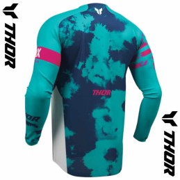 Maillot THOR LAUNCHMODE Bleach white/aqua