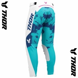 Pantalon THOR LAUNCHMODE Bleach white/aqua