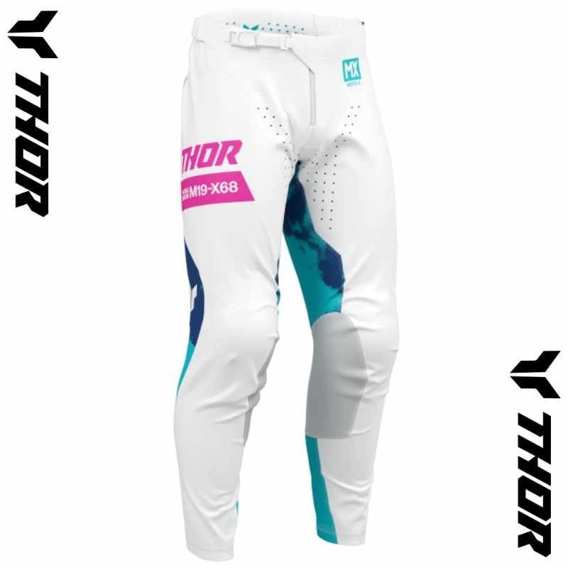 Pantalon THOR LAUNCHMODE Bleach white/aqua