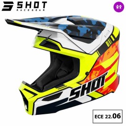Casque enfant FURIOUS Flash bleu jaune fluo