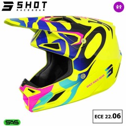 Casque enfant SPEED Ghost jaune fluo