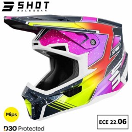 Casque LITE Racing bleu-jaune fluo