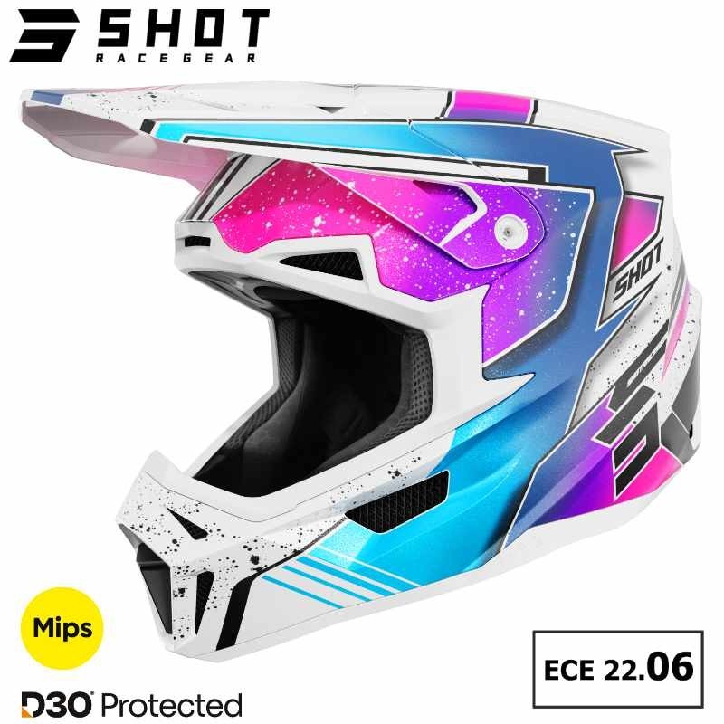 Casque LITE Racing blanc-rose