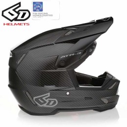Casque 6D ATR-3 SOLID Carbon noir brillant