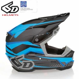 Casque 6D ATR-3 RIVAL Bleu brillant