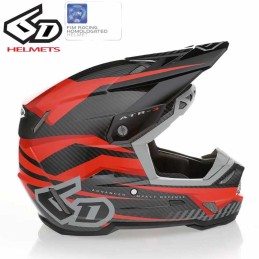 Casque 6D ATR-3 RIVAL Rouge brillant