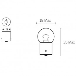Ampoule BA15S 12V-5W