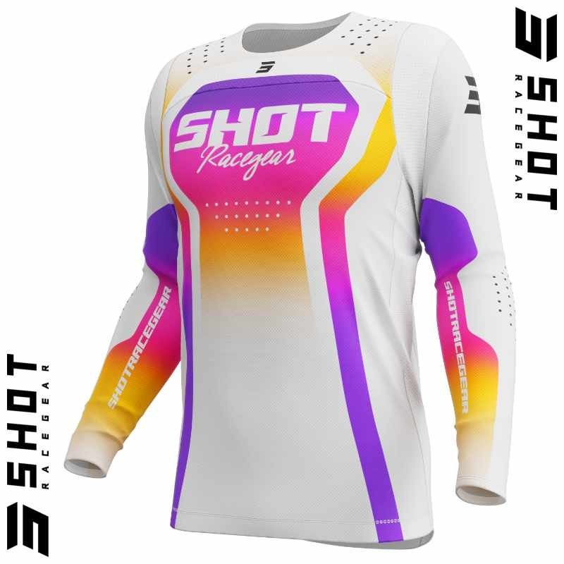 Maillot SHOT-Mx CONTACT Stream blanc