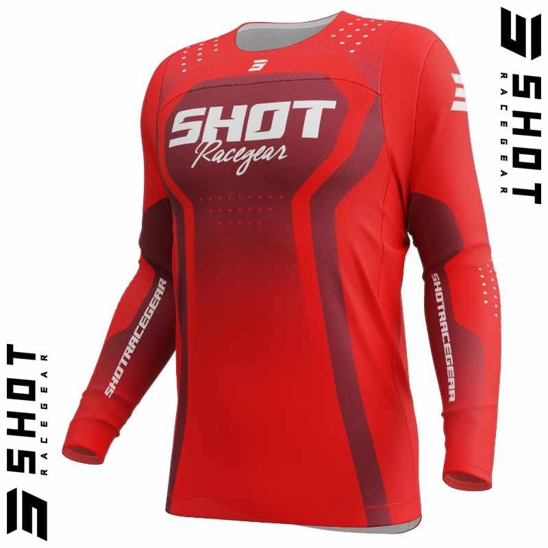 Maillot SHOT-Mx CONTACT Stream rouge