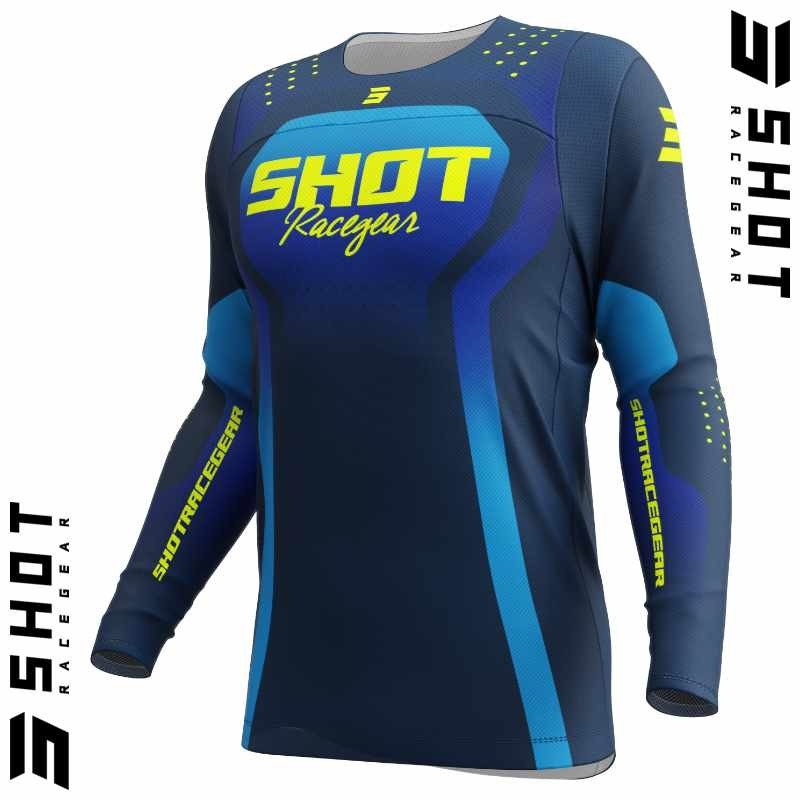 Maillot SHOT-Mx CONTACT Stream bleu