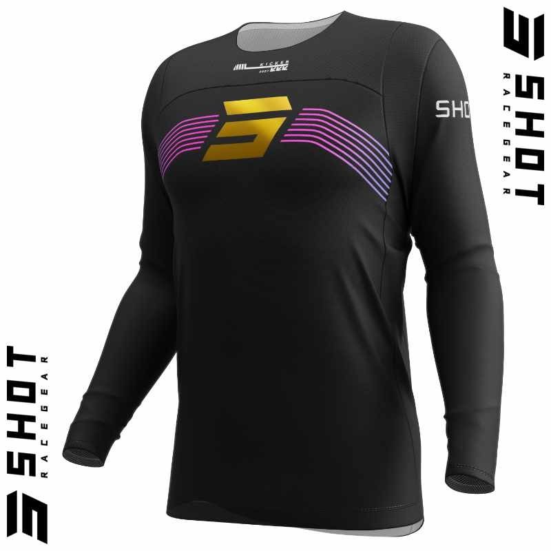 Maillot SHOT-Mx CONTACT Kicker noir