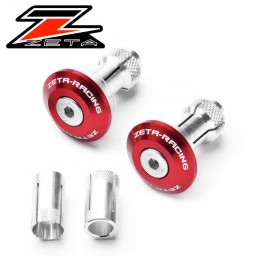 Embouts de guidon ZETA ø14-18mm rouge